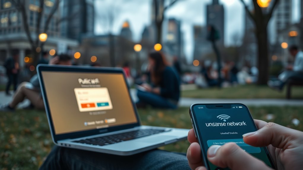 avoid sensitive transactions on public wi fi