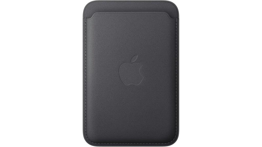 black finewoven magsafe wallet