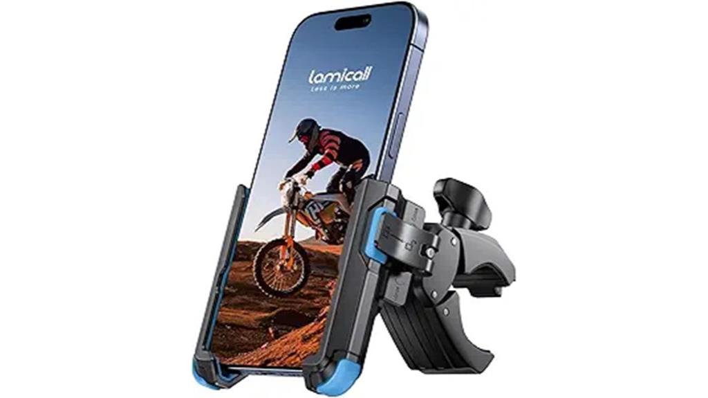 blue quick release bike mount