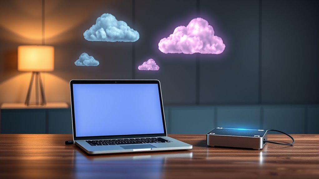 choose cloud or external drive