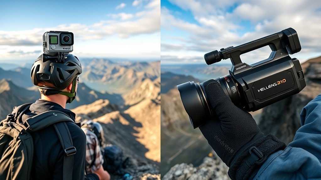 choosing between action and handheld cameras