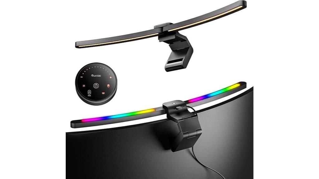 curved rgb monitor light