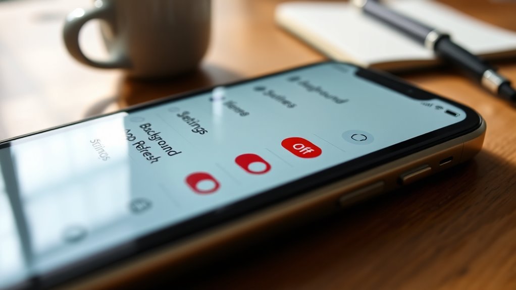 disable background app refresh