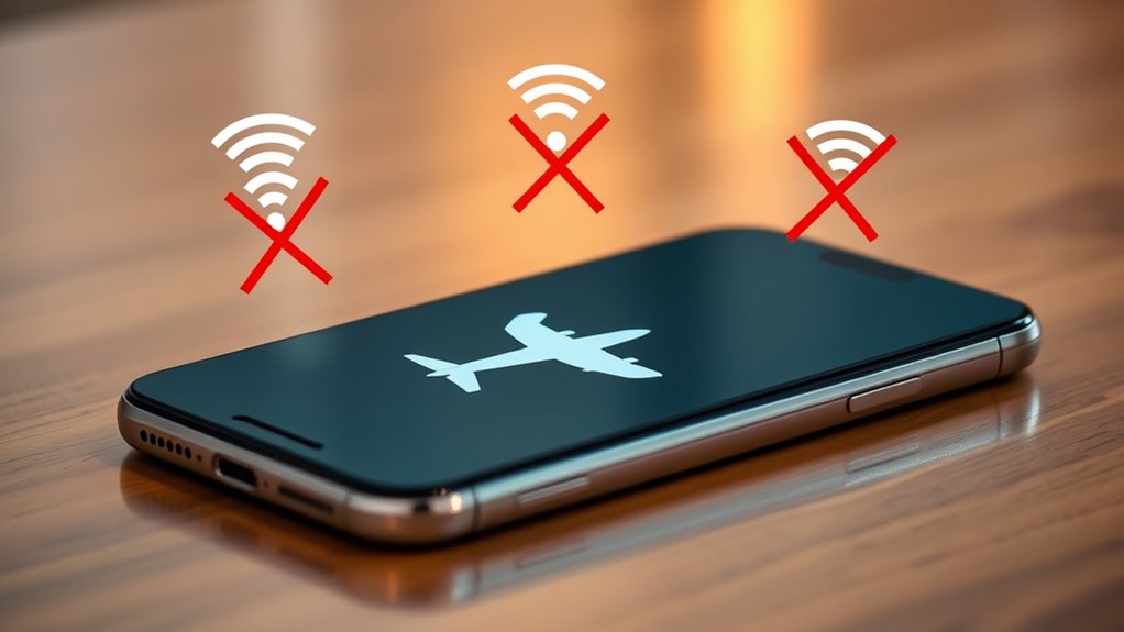 disable wireless signals during flights