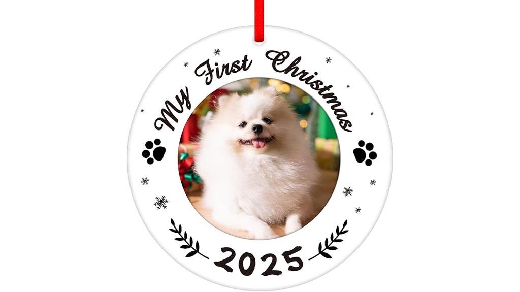 dog puppy christmas ornament
