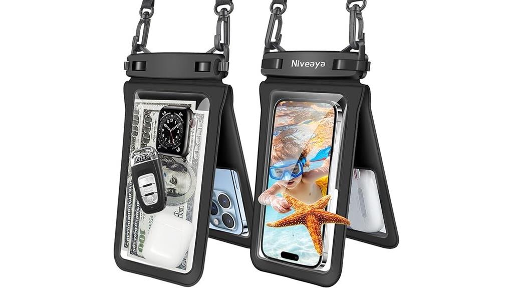double waterproof phone pouch