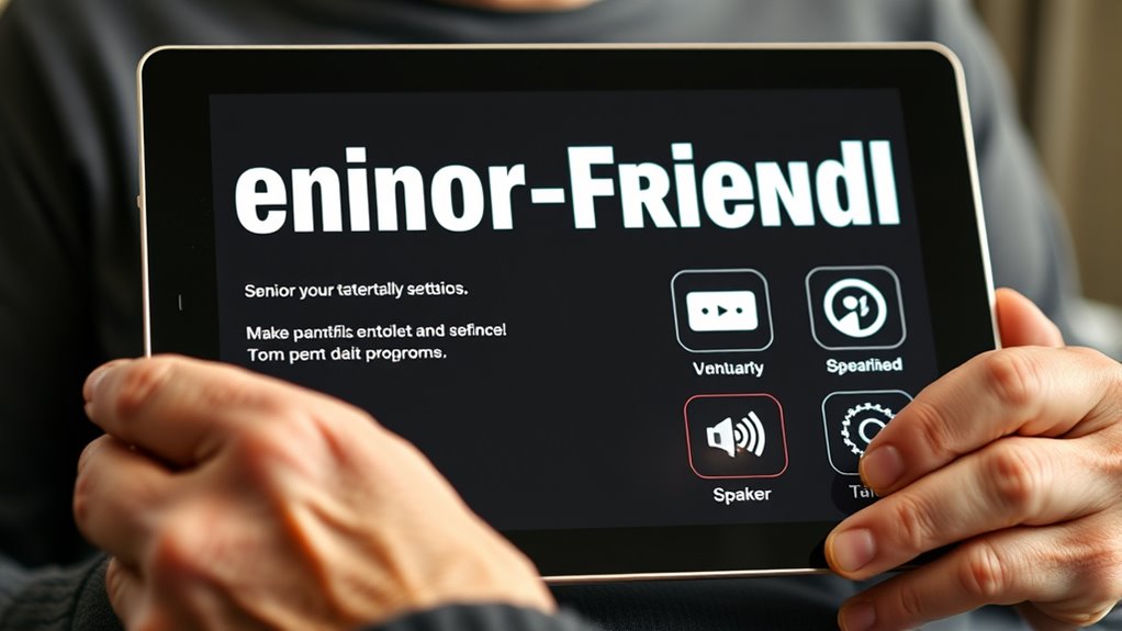 enlarge text and icons