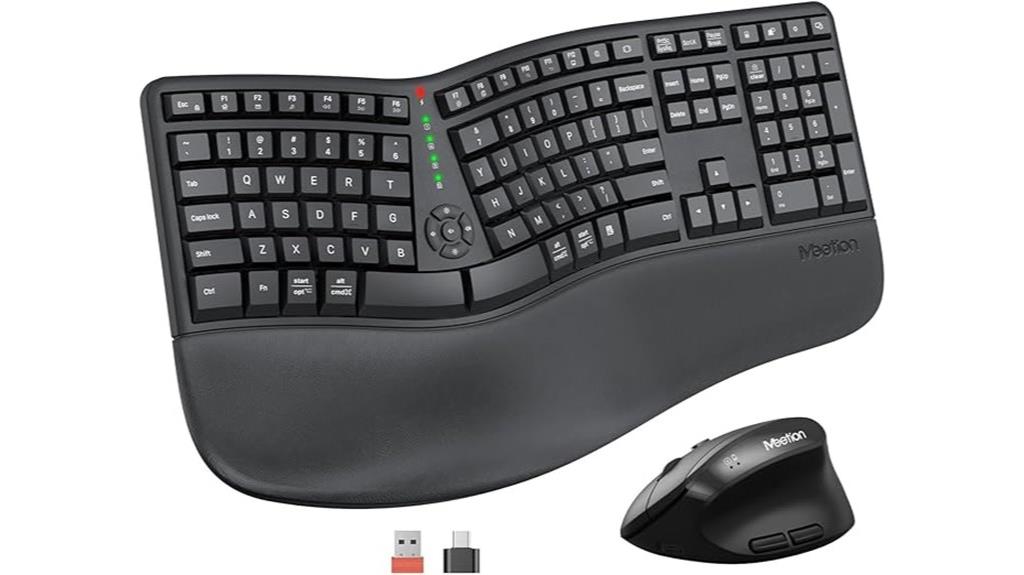 ergonomic wireless keyboard set
