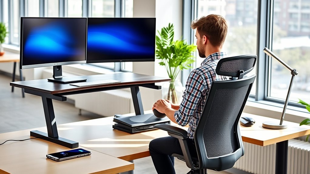ergonomic workspace for health