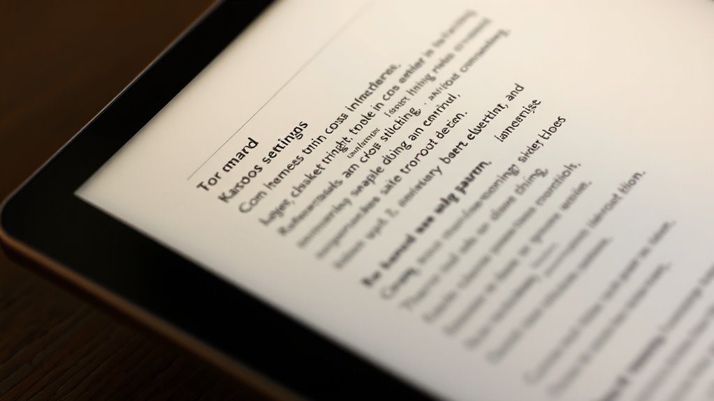 improve reading comfort margins