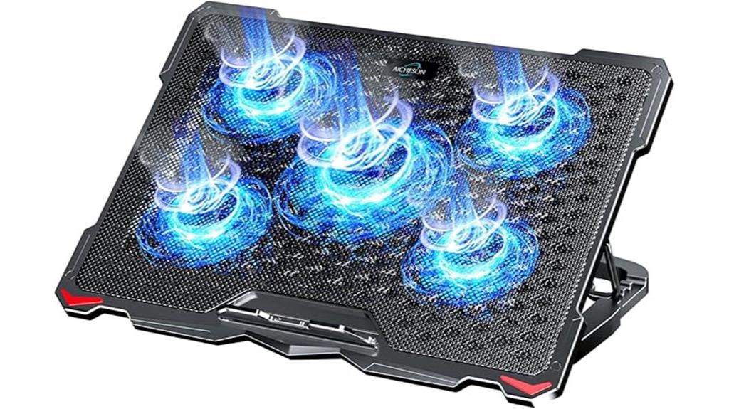laptop cooling pad five fans