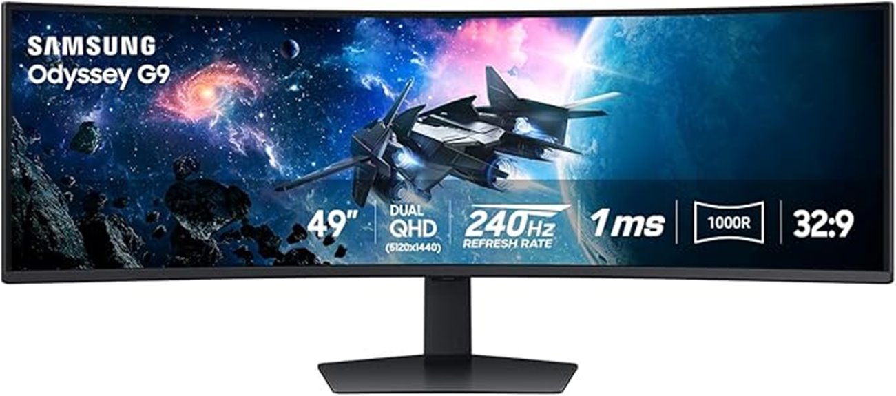 large curved gaming monitor