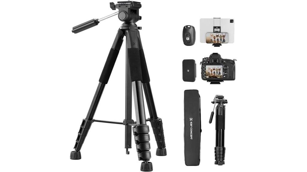 lightweight adjustable camera tripod