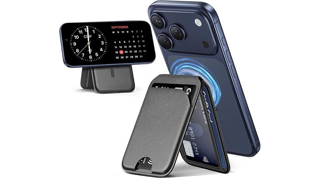 magnetic black wallet