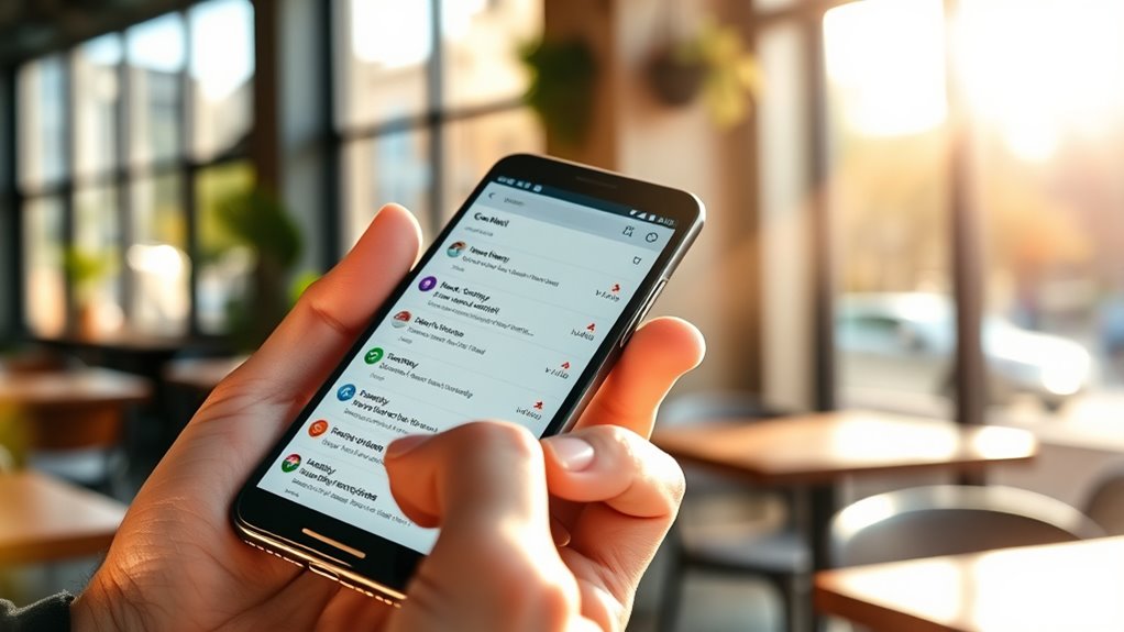 mobile email inbox management