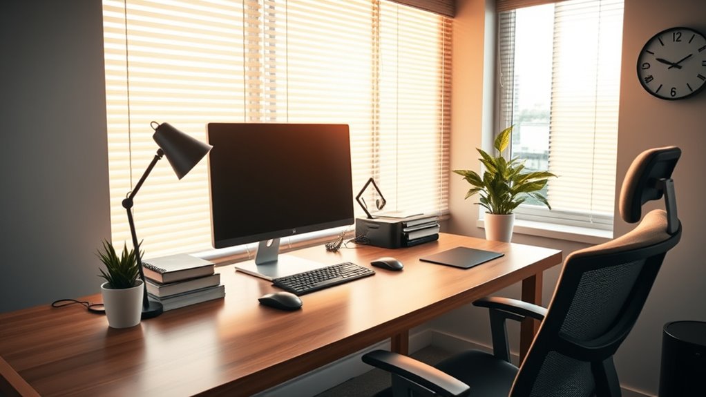 organized distraction free work environment