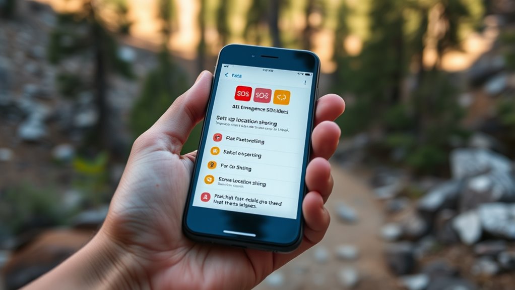 preconfigure emergency location sharing