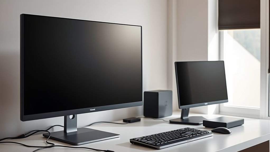 proper monitor size placement