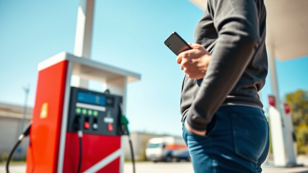 safe phone use at gas stations