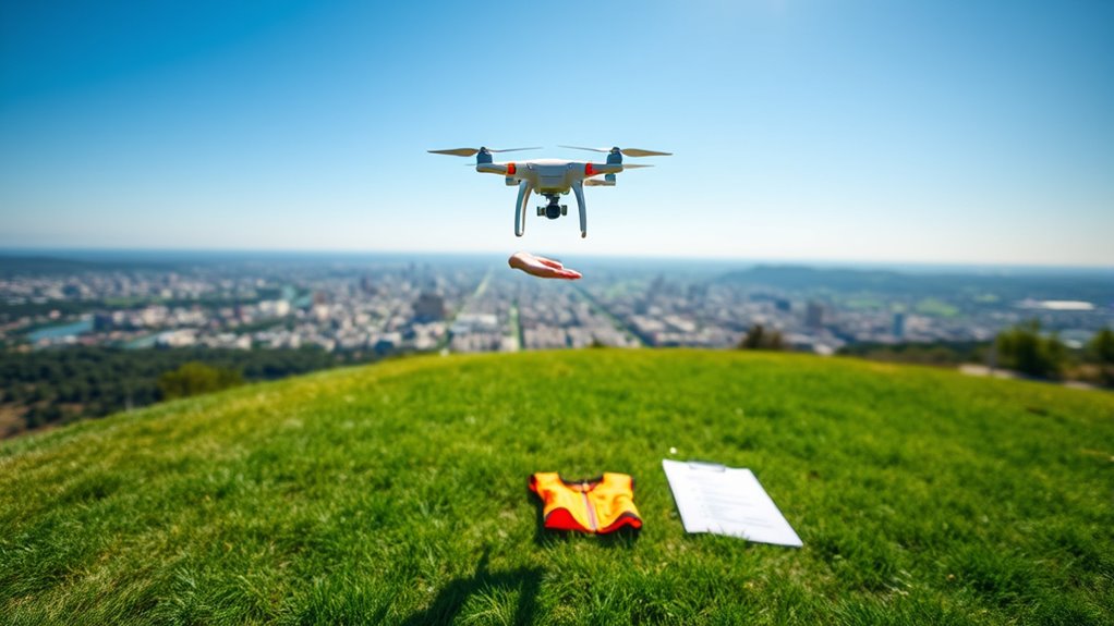 safe prepared drone flying