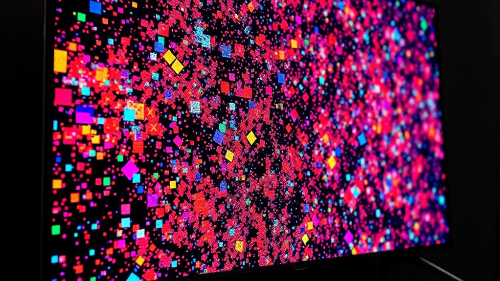 screen glitches dead pixels