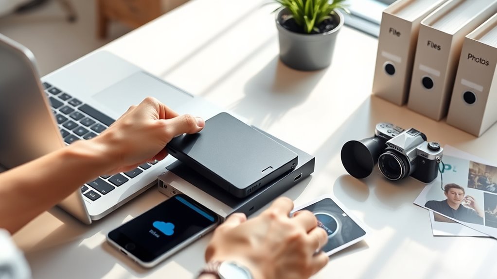 secure backups with strong passwords