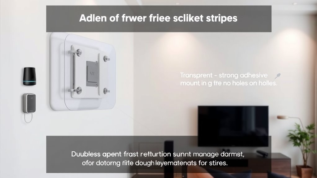 secure durable adhesive mounting