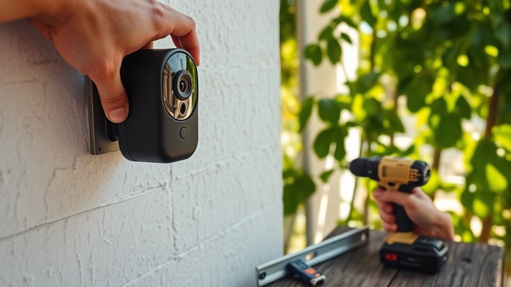 securely mount cameras outdoors