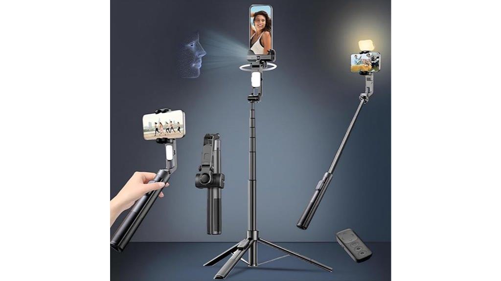 selfie stick gimbal light