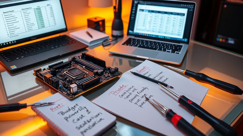 set budget and prioritize