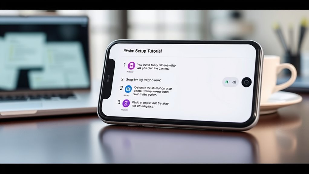 set up esim activation steps