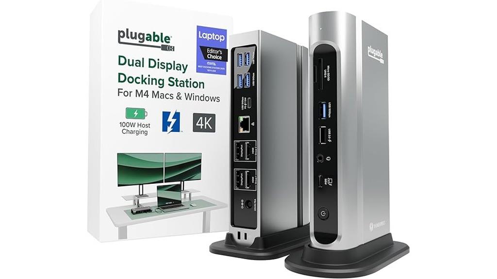 thunderbolt 4 dock dual monitors