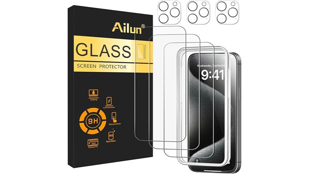 triple iphone 15 max protectors