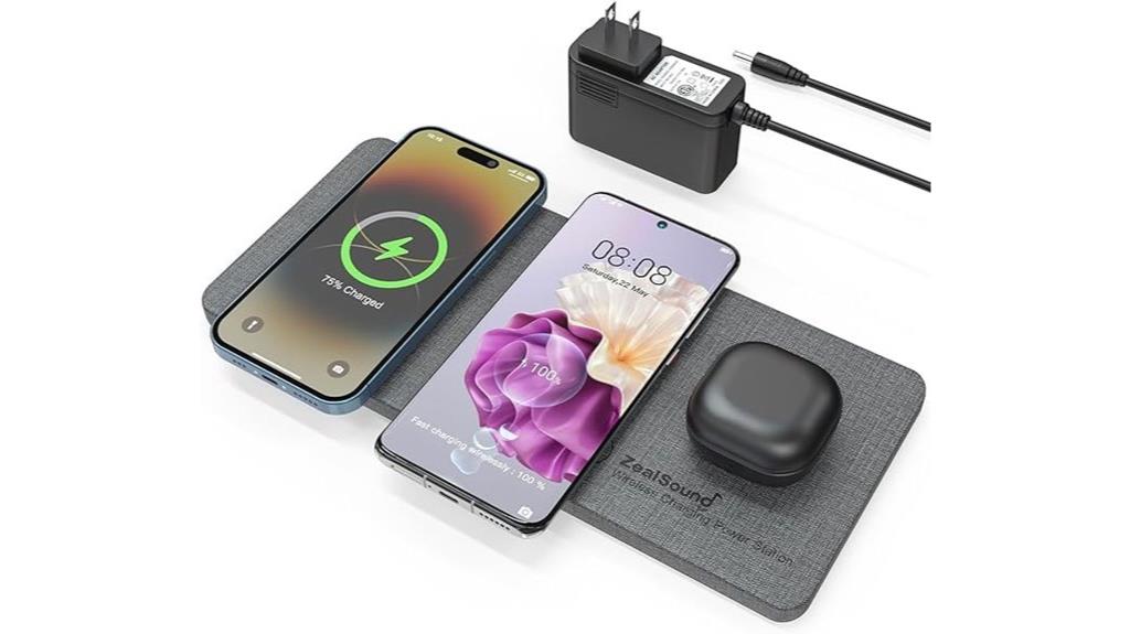 triple wireless charging pad
