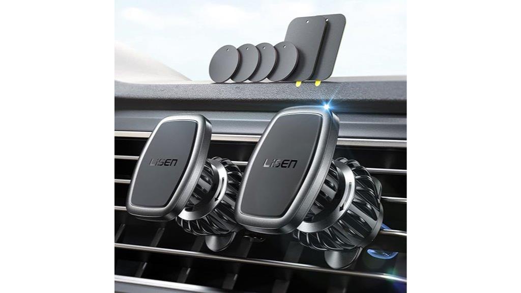 two magnetic car mounts