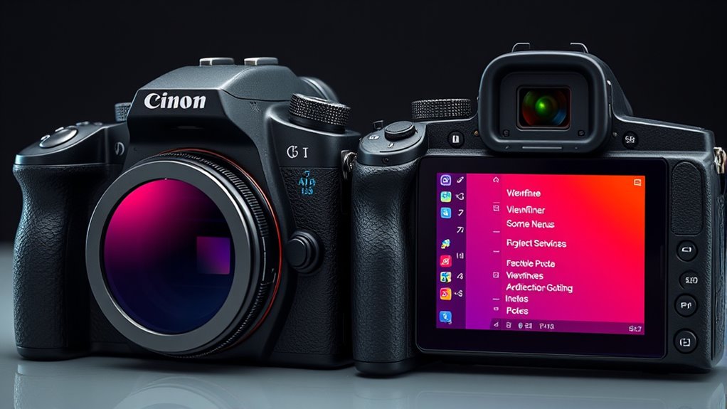 viewfinder screen options selection