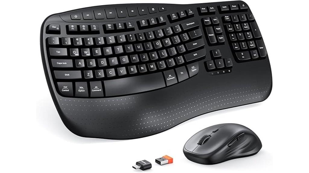 wireless ergonomic keyboard combo