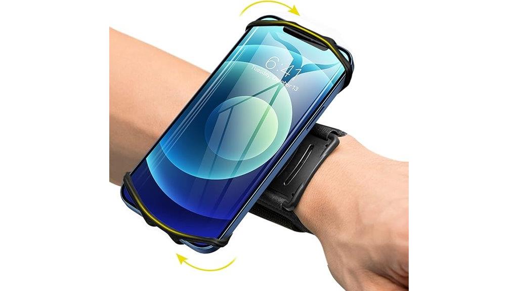 wristband phone holder