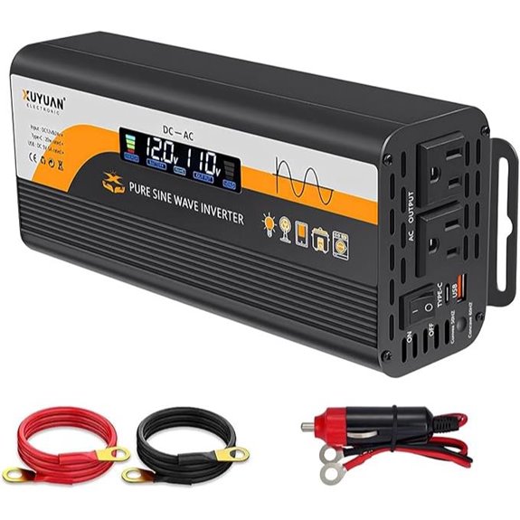 1000W Pure Sine Wave Inverter with LCD Display