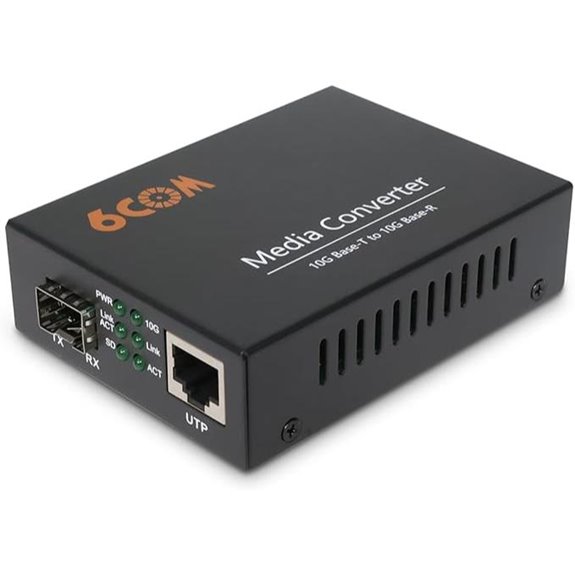 6COMGIGA 10G Fiber Media Converter with RJ45 and SFP with RJ45 and SFP