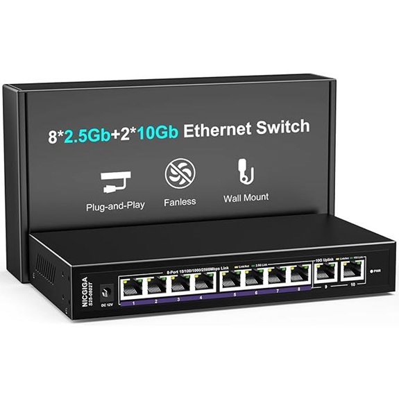 NICGIGA 10Gbps Ethernet Switch with 10 Ports