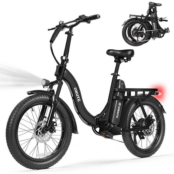 ESKUTE 1200W Folding Fat Tire E-Bike with NFC