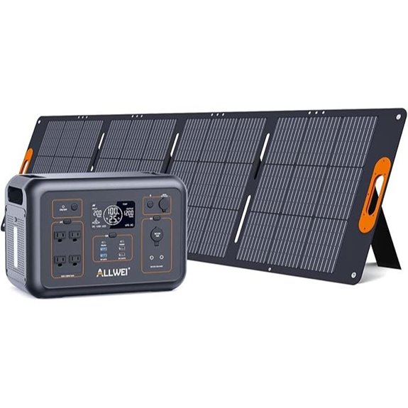 ALLWEI 1200W Portable Solar Power Station with 200W Panel