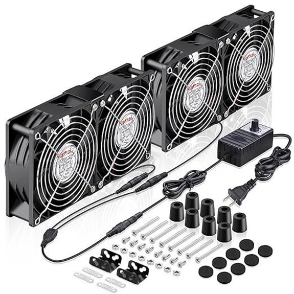 Wathai 120mm Dual Ball Computer Fan with Variable Speed