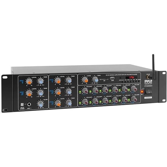 Pyle 12-Channel Bluetooth Power Amplifier (6000W)
