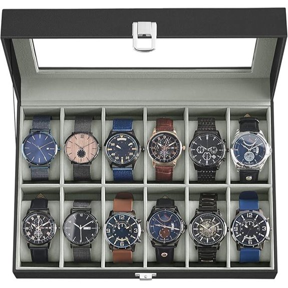 SONGMICS 12-Slot Watch Box Organizer