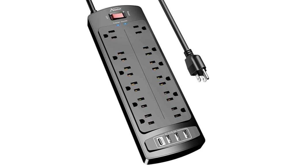 12 outlets 4 usb