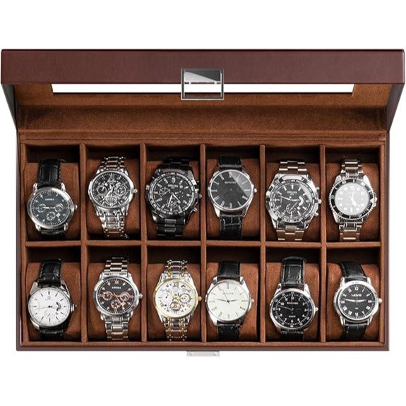 ProCase 12-Slot Watch Box with Glass Lid