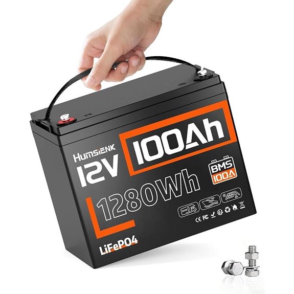 12V 100Ah LiFePO4 Deep Cycle Battery (10-Year Lifespan)