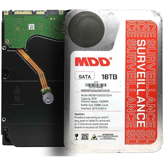 MDD 18TB 7200RPM SATA Surveillance Hard Drive
